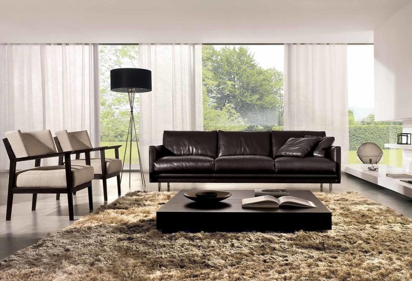 CTS SALOTTI 3-х местный кожаный диван Light sun-id-1447481 - Вид №2