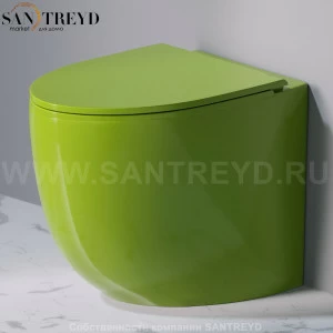 S557T0R0V7.121 Приставной унитаз напольный Зеленый A. e T. Italia Dot Италия