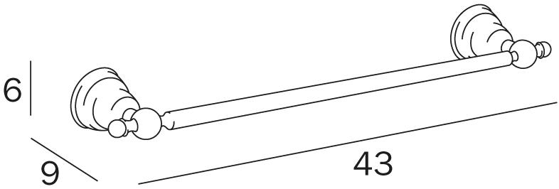 INDA® Вешалка для полотенец из металла Raffaella A3218 - Вид №3