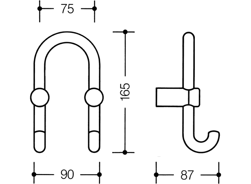 801.90.040 Двойной крючок для гардероба HEWI System 111 | Polyamid  - Вид №4