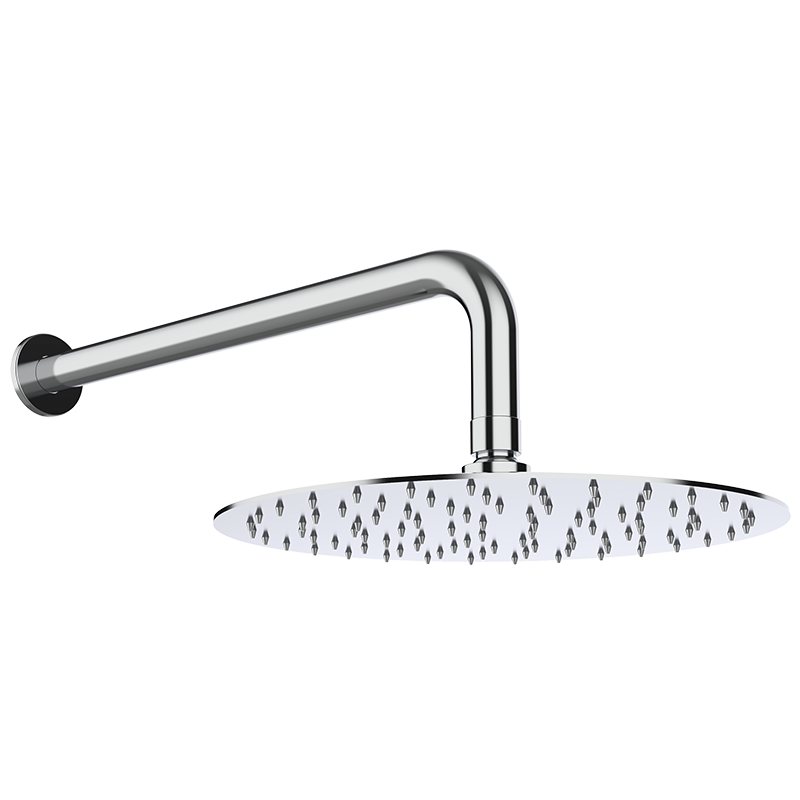 05028001 PREMIUM Тонкий Showerhead + изогнутая рука Хром GRB MIXERS 