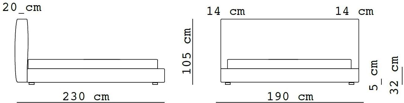 Flexstyle Двуспальная кровать из кожи с обитым изголовьем sun-id-1439153 - Вид №6