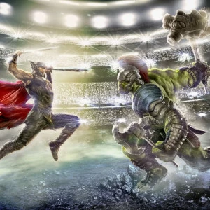 8-4031-Thor-And-Hulk Фотообои Komar Disney 3.68х2.54 м