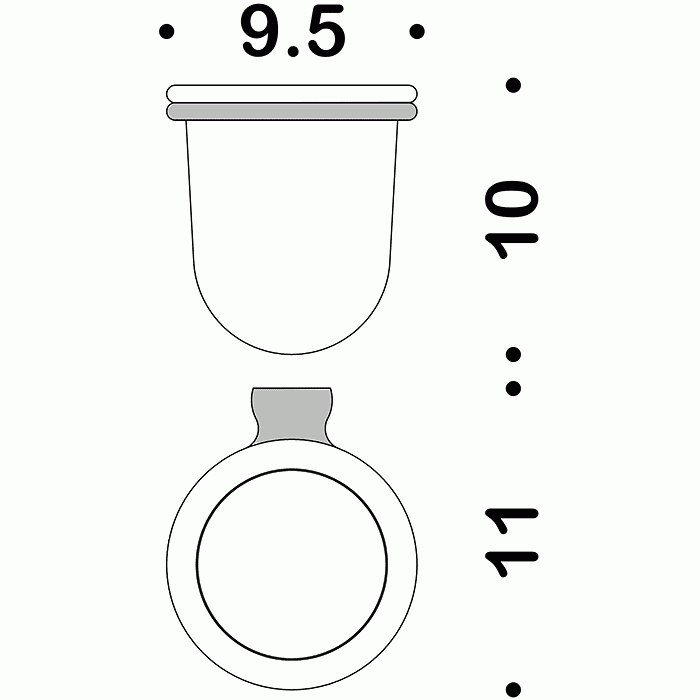 B0102 Стакан настенный COLOMBO LUNA Colombo Design - Вид №2