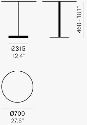 Pedrali Круглый пластиковый стол Ikon 863 - Вид №1