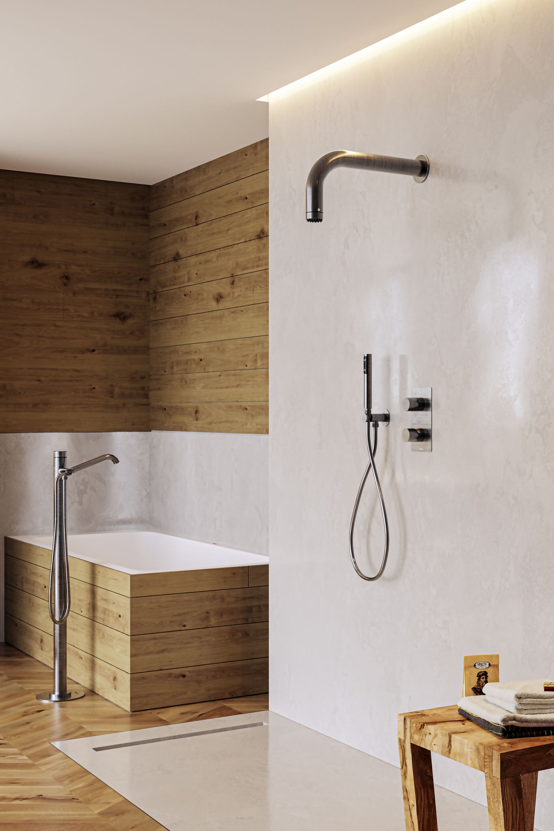 Ручной душ из нержавеющей стали с фиксированной струей Bossini NOBU-Inox AISI 316L ARCH-00084948 - Вид №1