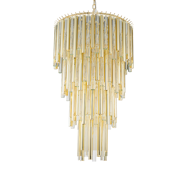 Люстра Gigi 13 gold от Delight Collection прозрачная/золото KM0931P-13 DELIGHT COLLECTION ДИЗАЙНЕРСКИЕ 247094 Прозрачный;золото  - Вид №1