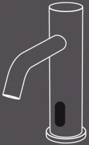 Radomonte Электронный смеситель для умывальника из нержавеющей стали с одним отверстием Specials Aut1