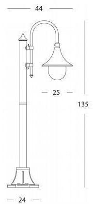 SOVIL Алюминиевый столбик в современном стиле Lampara 938/ 938/-- - Вид №3