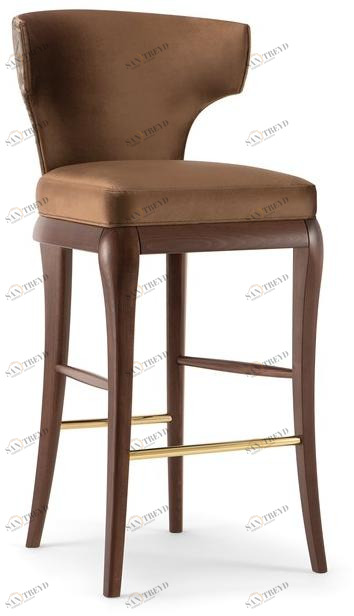 Tirolo Табурет из массива дерева и ткани со спинкой Rose 066 sg