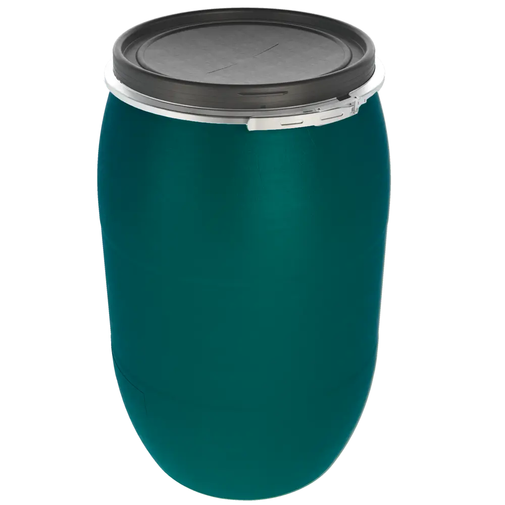 Бочка BEGINIA 127 л зеленая пластиковая с крышкой 89403517 STLM-1573545 - Вид №2