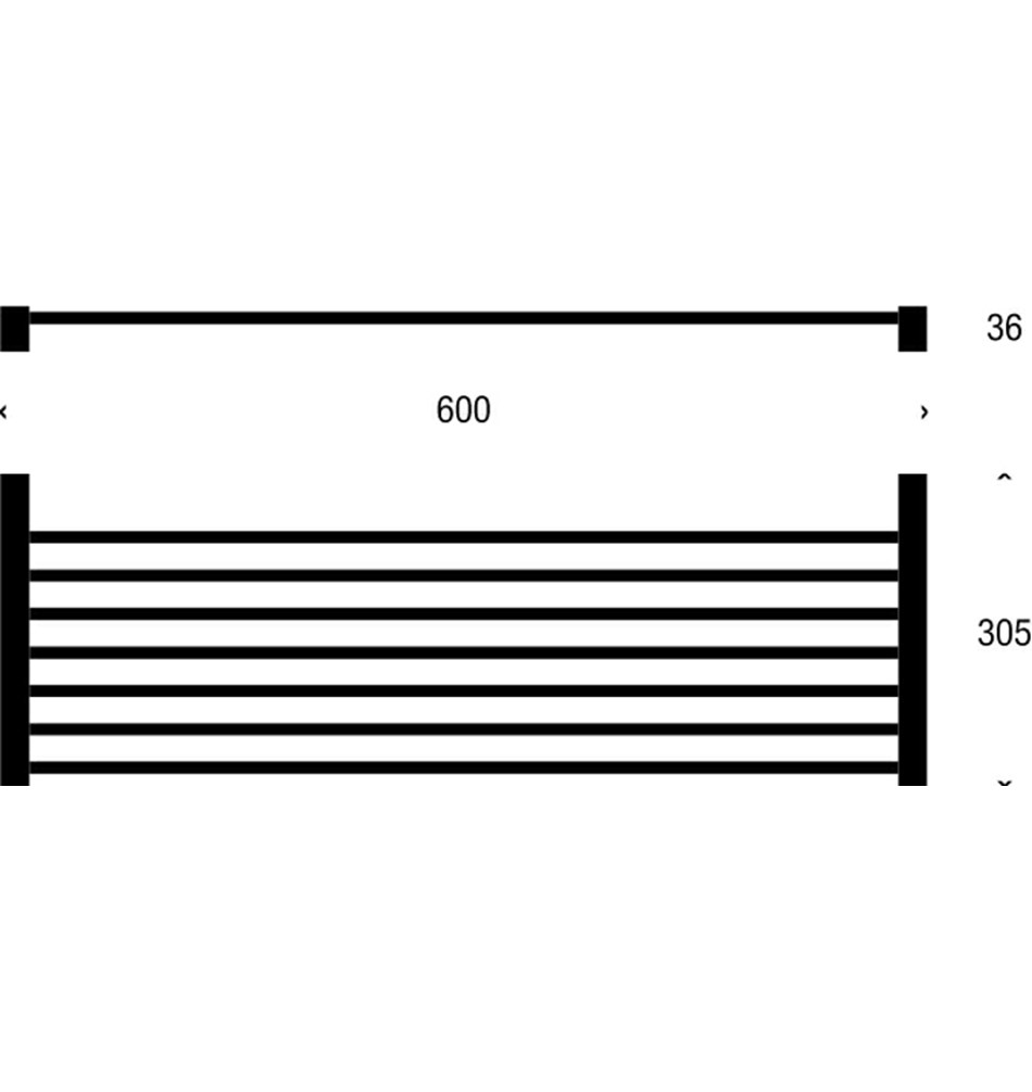 FROST Полка 8, 60см » черная Алюминий Черный Q304260075  - Вид №1