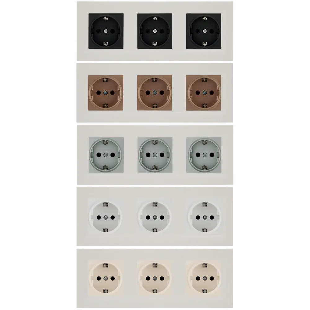 82064598 Рамка для розеток и выключателей Legrand Structura 3 поста, цвет слоновая кость STLM-0018589 - Вид №1