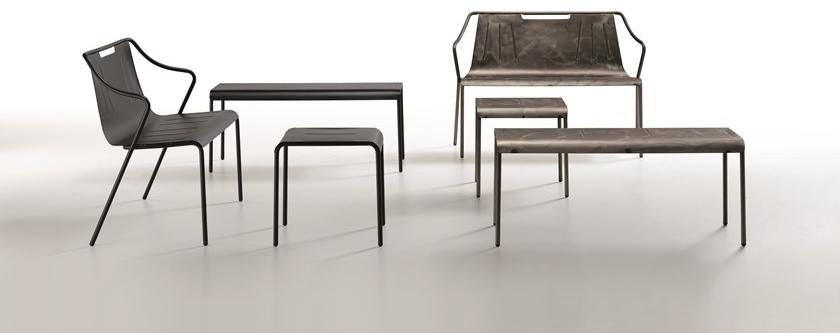 Midj Садовая скамейка из стали с подлокотниками Ola sun-id-1378950 - Вид №2