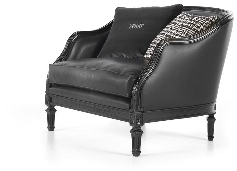 Gianfranco Ferré Home Мягкое кожаное кресло с подлокотниками sun-id-1419791 - Вид №4