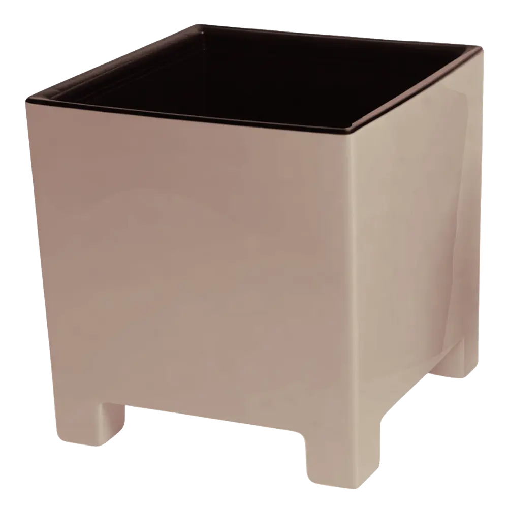 Кашпо Evergreen Design Сигма 17x19x19 см v5.5 л пластик фраппе 89452981 STLM-2078015