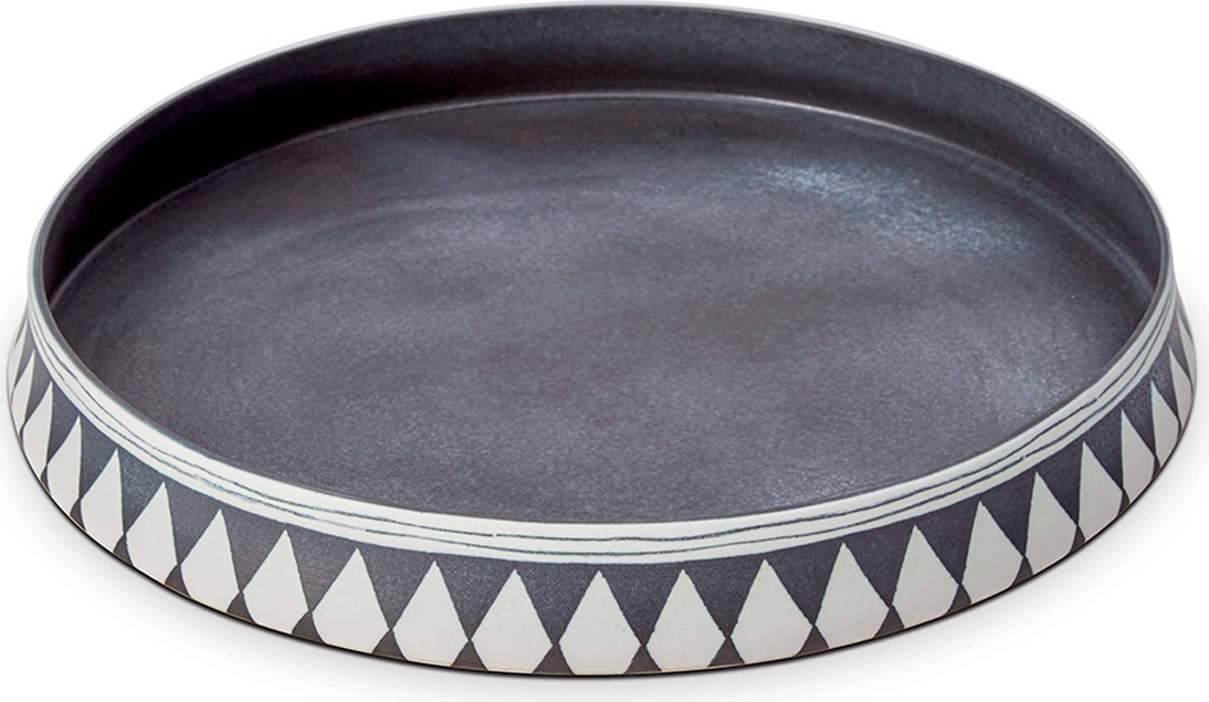 10609817 L’Objet Блюдо круглое с бортом 42см "Племя" Фарфор 