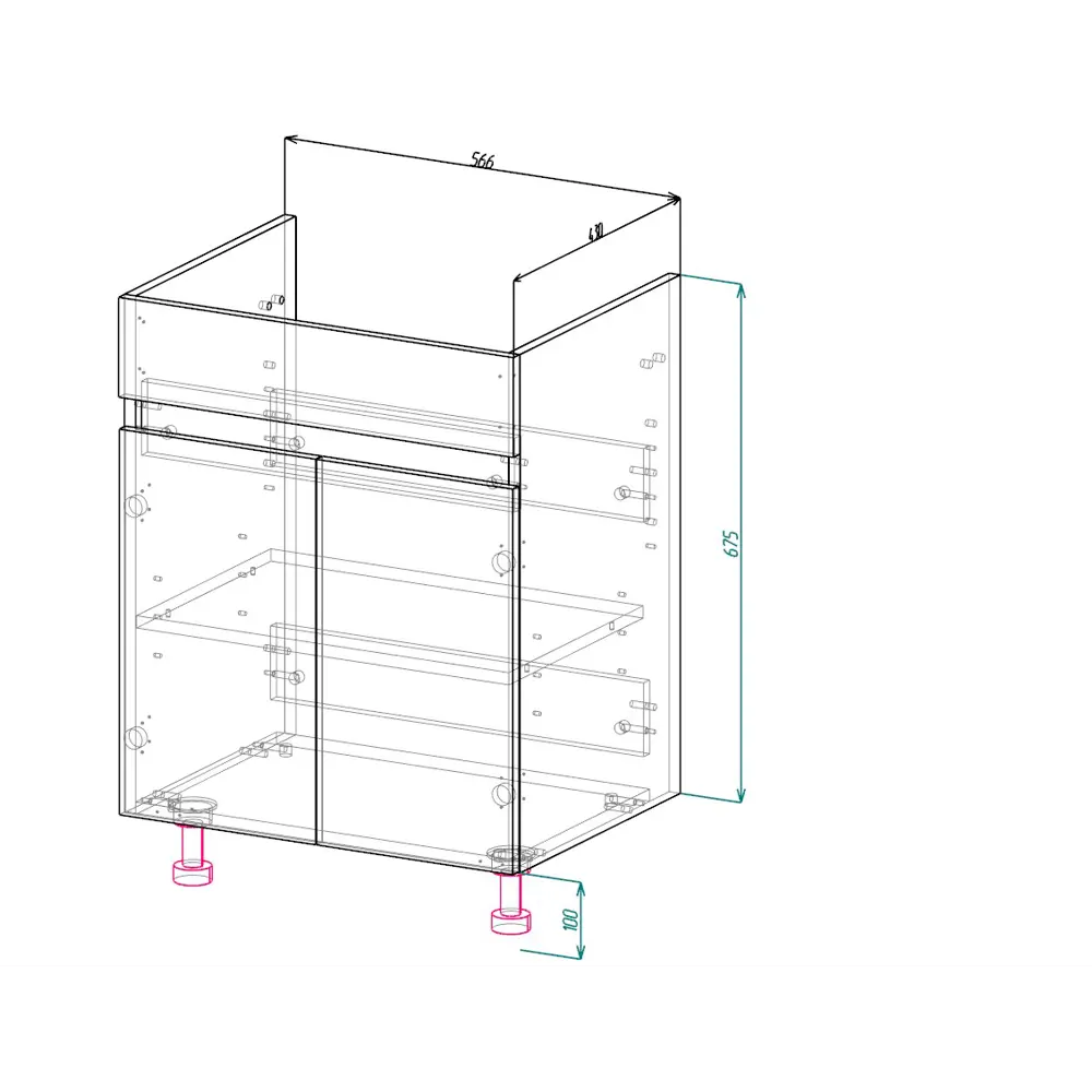 Santreyd Cube - настенная тумба под раковину 60 см белый/дуб вотан 87894124 STLM-0076052 - Вид №6