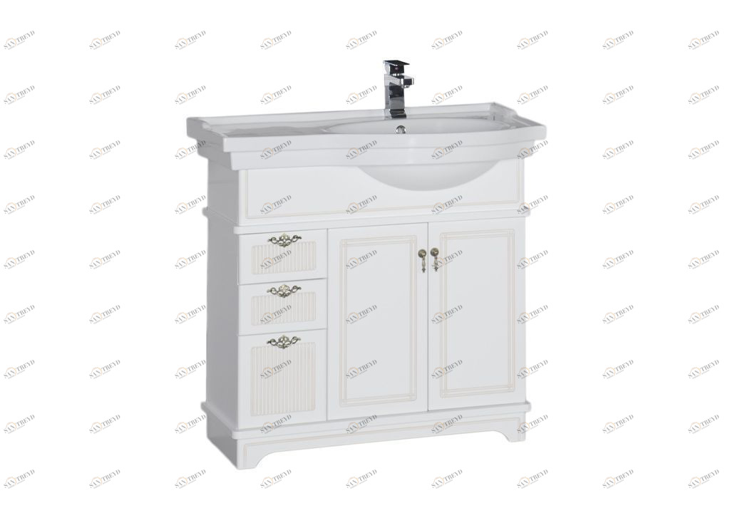 Тумба с раковиной Aquanet Луис 90 R белый 0017692500176639