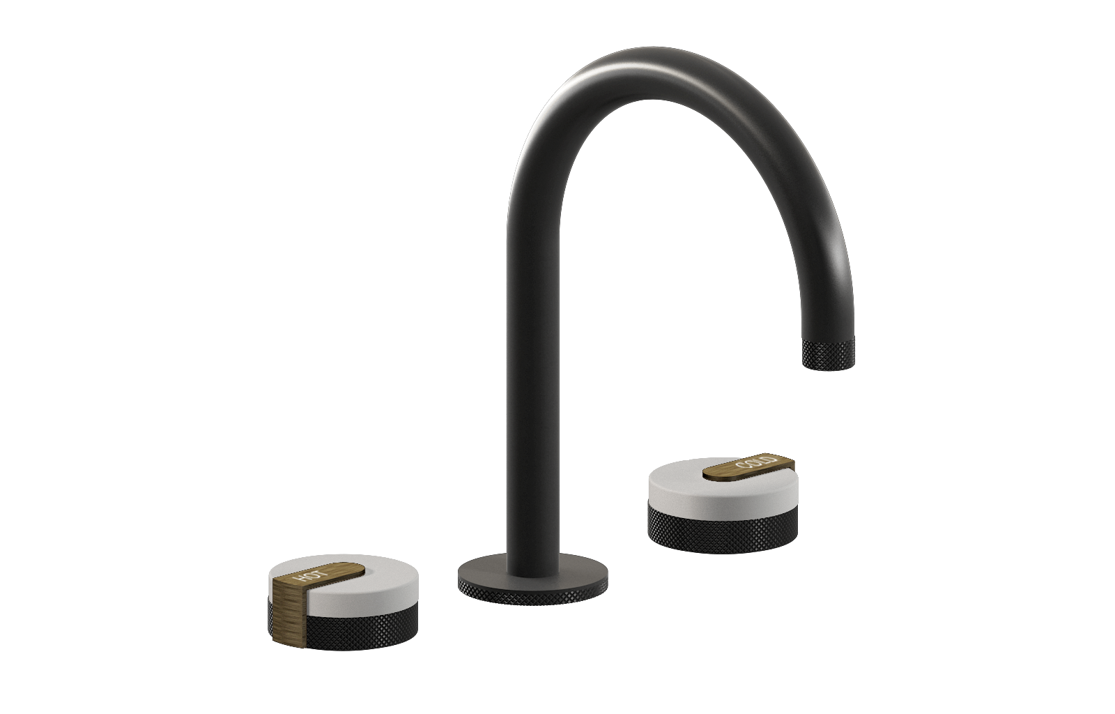 E-11512-R1WT-L1VBB-BK Смеситель для умывальника на 3 отвертия GRAFF MOD+