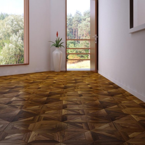 Модульный паркет Marco Ferutti Castello Castello Орех американский Натур (Гладкая) 450х450 мм 2600600050 - Вид №5