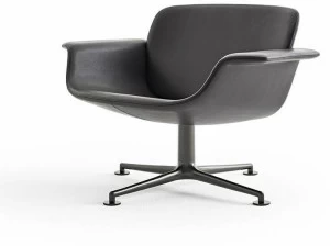 KNOLL Поворотное кожаное кресло с подлокотниками Kn
