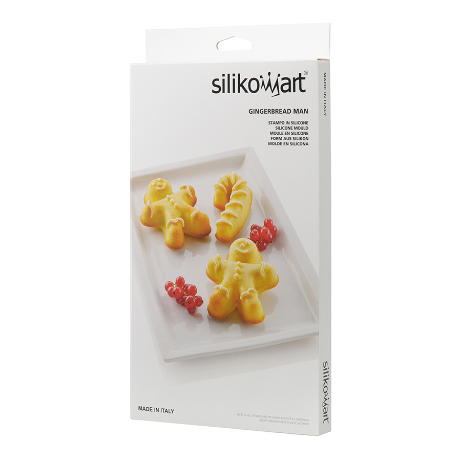 26.106.00.0065 Форма для приготовления печенья ginderbread man, 33,6 х 18 х 2,4 см, силиконовая Silikomart  - Вид №9