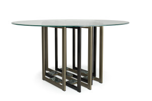 Круглый стеклянный стол