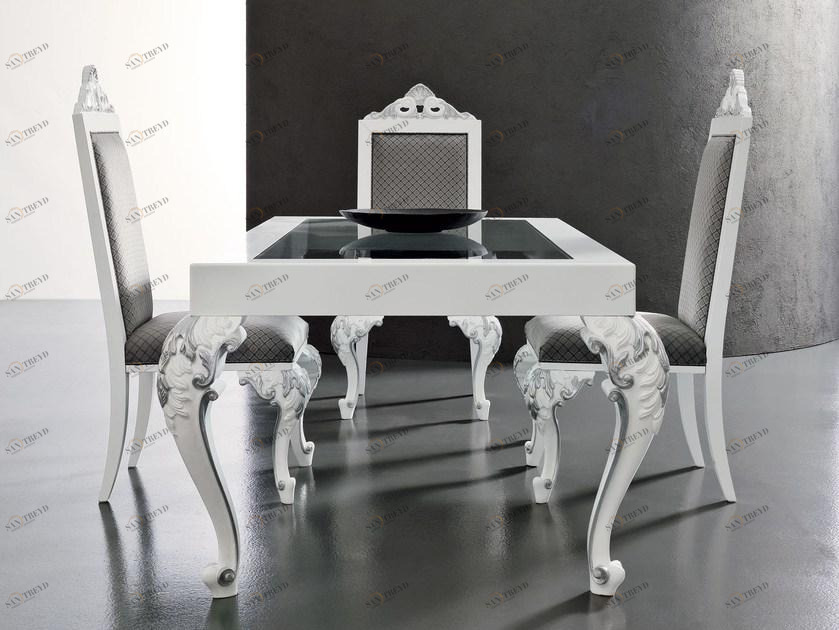 Modenese Gastone Прямоугольный лакированный обеденный стол Minimal baroque 42108
