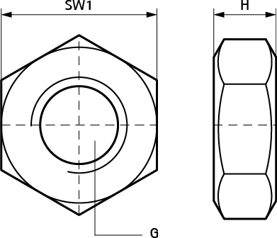 61281016 BIS Гайки шестигранные (BUP1000) walraven  - Вид №1