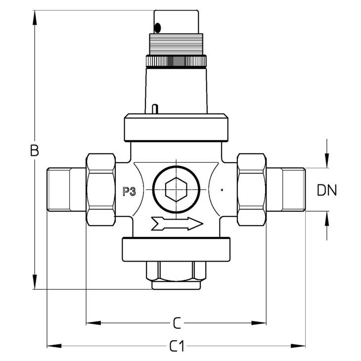 CIMBERIO CIM 1420 112 Редуктор давления латунный CIM 1420 с наружной резьбой  - Вид №1