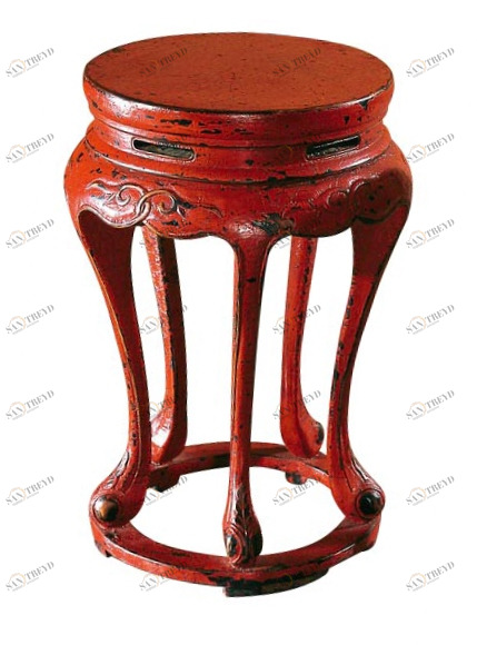 Табурет Юань- дэн Красный ДОМАШНЯЯ ОБСТАНОВКА CHINA 017396 Красный Santreyd 