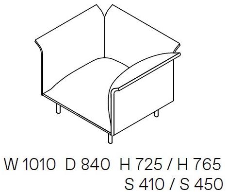 Ross Gardam Кресло из ткани с подлокотниками Noon sun-id-1353629 - Вид №6