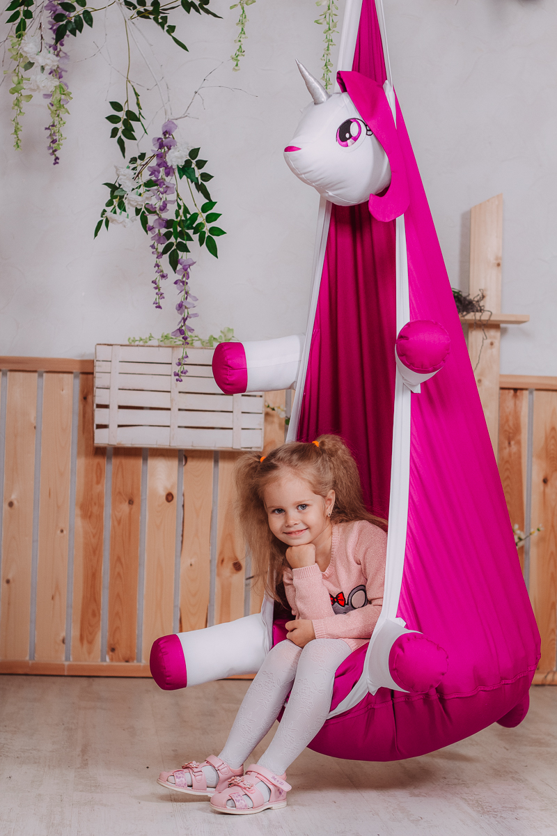 Подвесное кресло-кокон "Единорог" ПОКАЧАЙКА  326707 Розовый Santreyd  - Вид №3