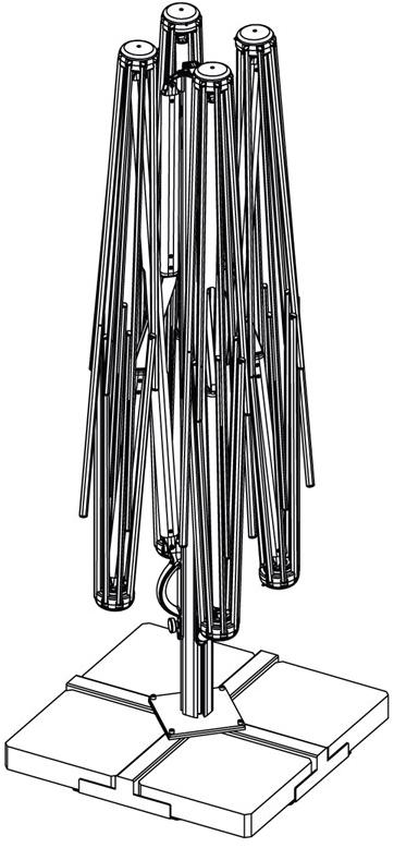 Scolaro Parasol Множественный квадратный зонт Galaxia sun-id-1350625 - Вид №4