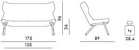 2-местный бархатный диван Kartell FOLIAGE ARCH-00038747 - Вид №16