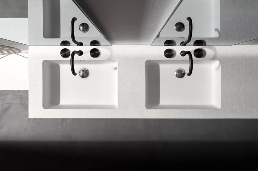 ARBLU Двойная лакированная тумба под умывальник с ящиками 5.zero sun-id-1513304 - Вид №4