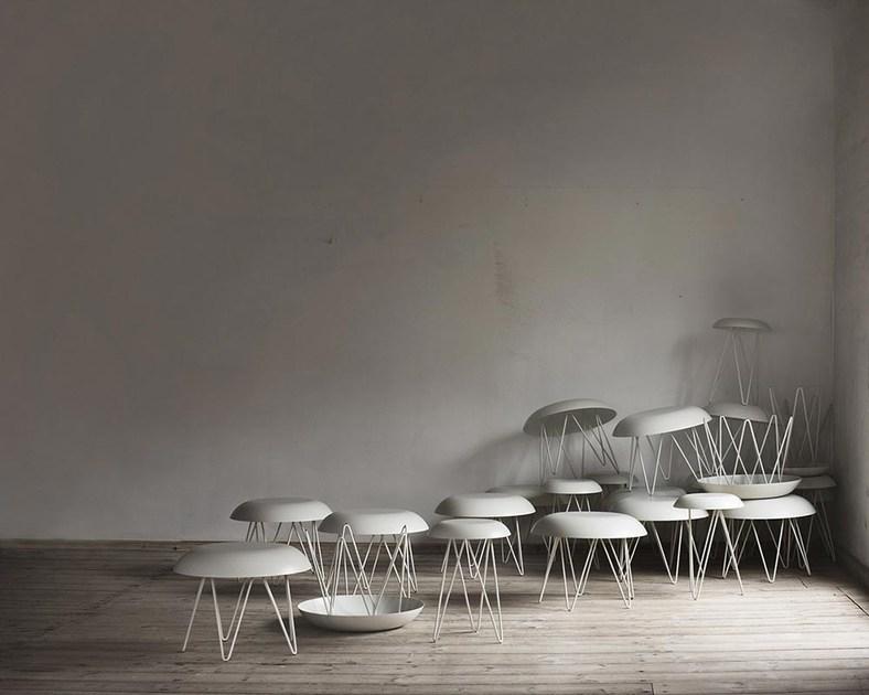 Casamania & Horm Низкий круглый металлический журнальный столик Meduse sun-id-1505867 - Вид №9