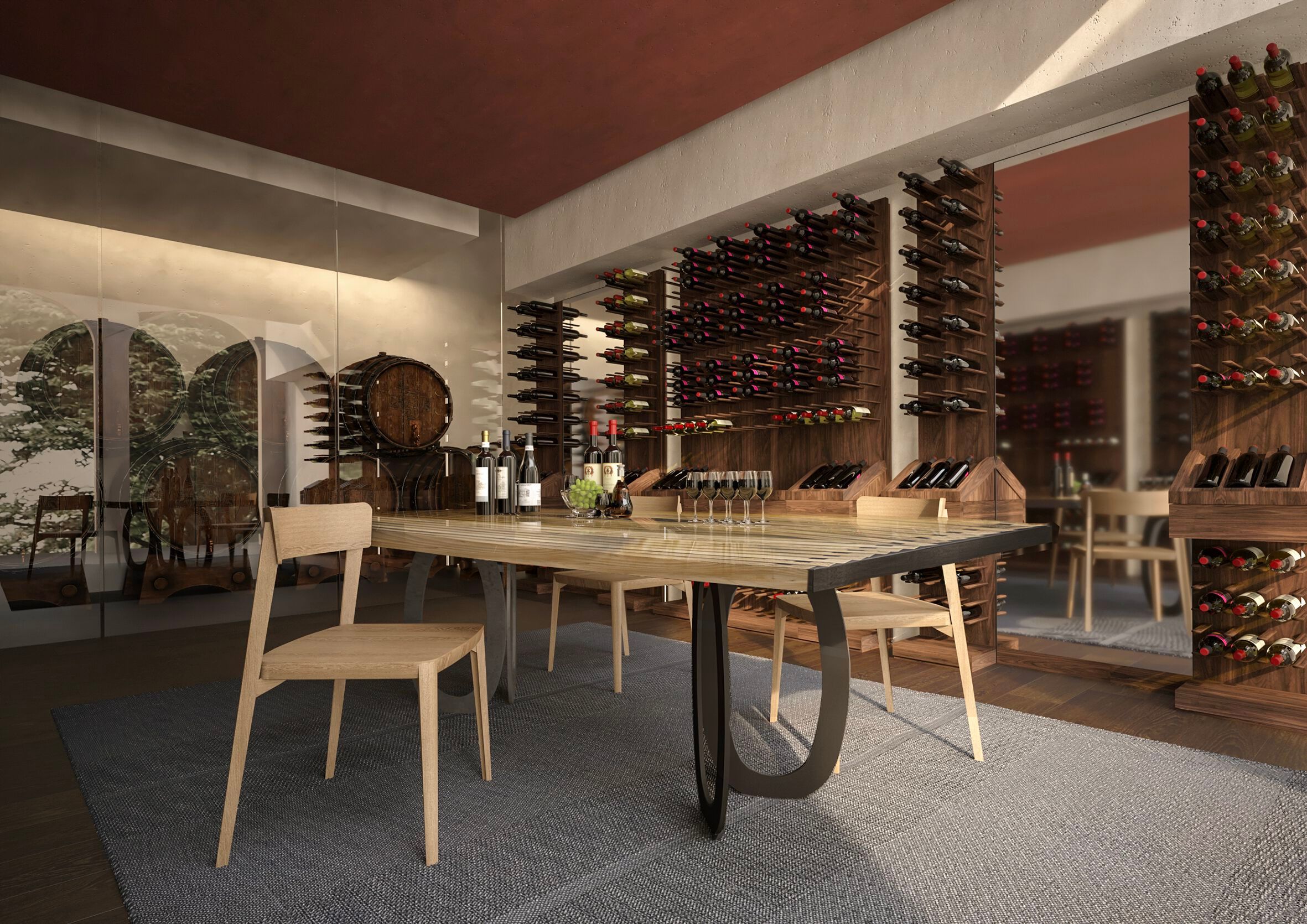 Деревянная настенная винная стойка Riva 1920 WINE WALLY ARCH-00017830 - Вид №2