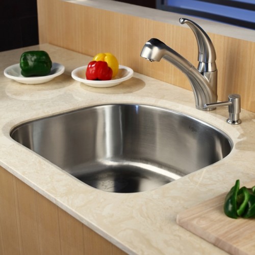 KBU10 Мойка кухонная прямоугольная Krausru  - Вид №4