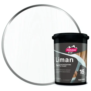 Антисептик защитно-декоративный Parade Liman для дерева, белый матовый 0.9 л 89407406