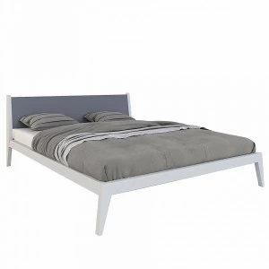 Кровать деревянная 200х200 бело-серая Fly BRAGIN DESIGN ДИЗАЙНЕРСКИЕ 256403 Молочный;серый
