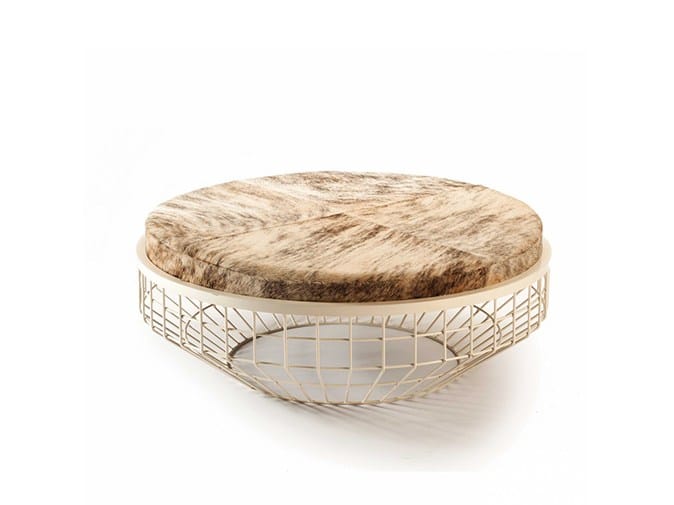 Круглый низкий журнальный столик с мягким верхом Mambo Unlimited Ideas ARCH-00083205