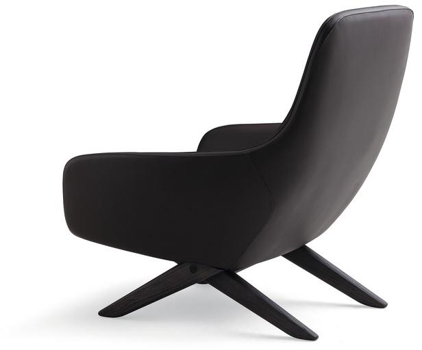Poliform Мягкое кожаное кресло с подлокотниками sun-id-1358465 - Вид №3