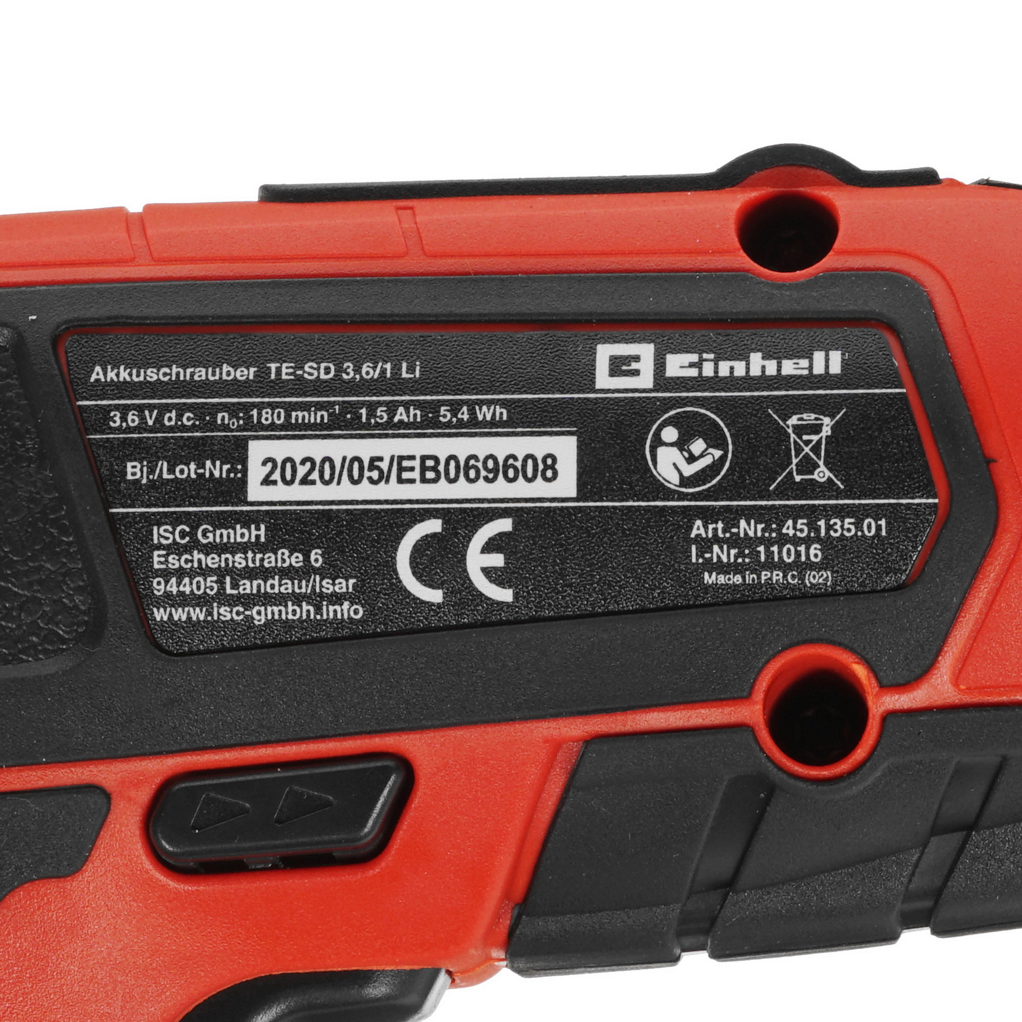 Аккумуляторная отвертка Einhell TE-SD 3.6/1 Li 5308588 STDN-0025972 - Вид №2
