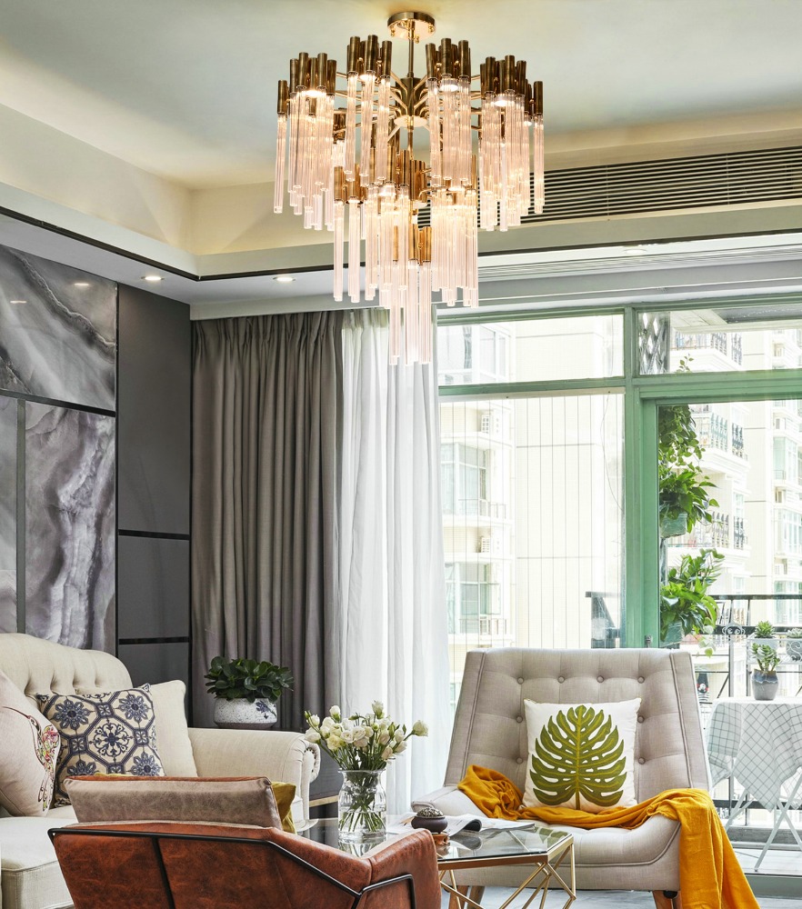 Светильник подвесной 75,5х65 см золотой Burj BRCH9076-9 DELIGHT COLLECTION ДИЗАЙНЕРСКИЕ 00-3882401 Золото;прозрачный  - Вид №2
