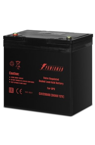 90477907 Аккумулятор cвинцово-кислотный для ИБП CA12500/UPS, 12 В 50 Ач STLM-0243494 POWERMAN