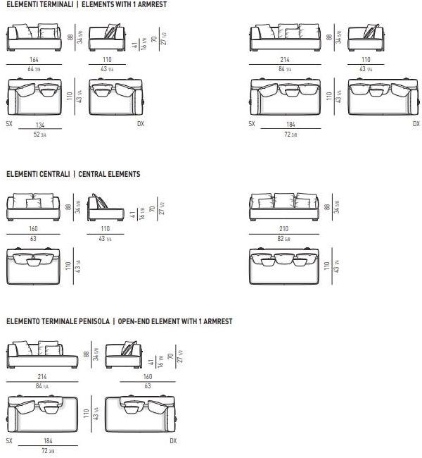 Minotti Садовый диван из модульной ткани Florida sun-id-1475610 - Вид №15