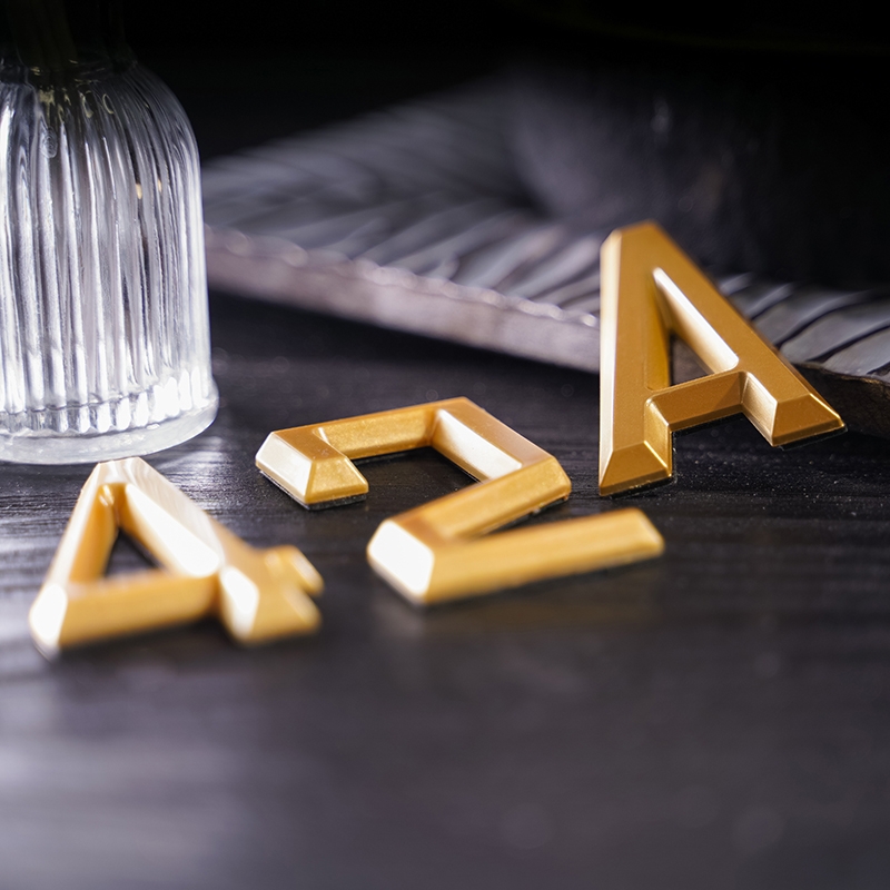 Дверная буква  «А», 37х5х60 мм, золото LJPS0097 Public Steel Россия  - Вид №1