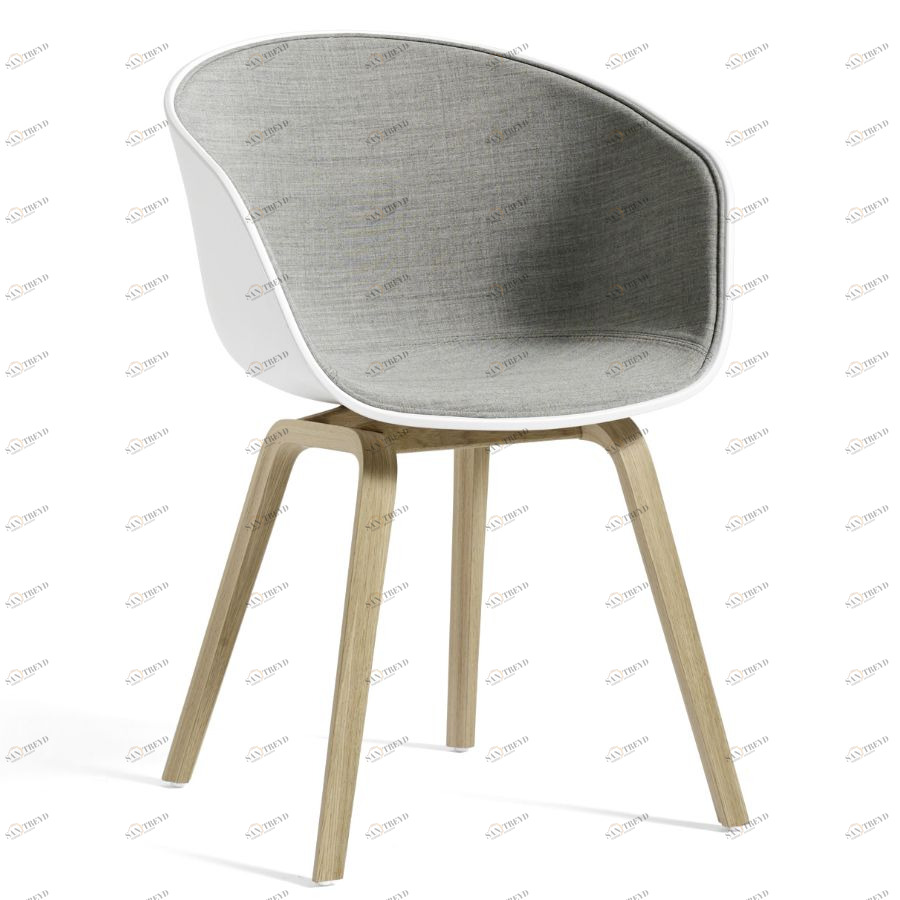 Стул AAC22 мягкий, белый со светлыми матовыми ножками Hay 222621130